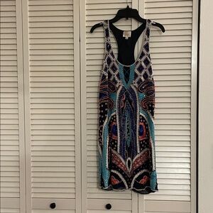 Parker Multicolor Embellished Backless Dress